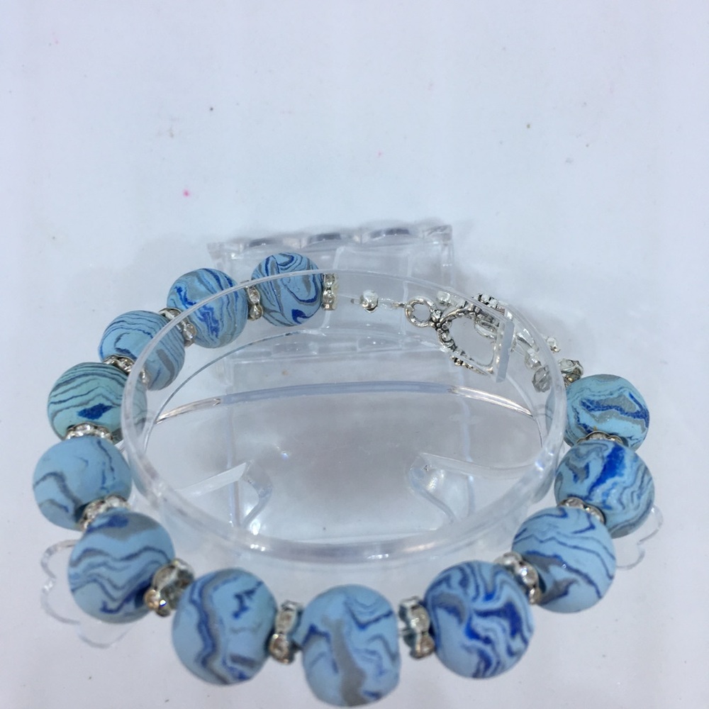 Handmade Polymer Clay Beaded Bracelet “Host Pick” - Picture 4 of 6